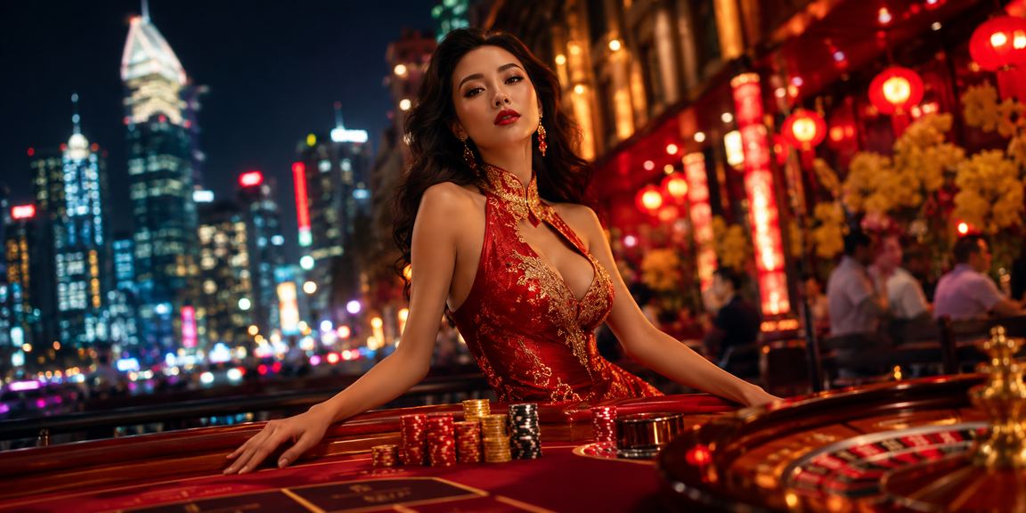 Sảnh trò chơi slot với ánh neon tại TP Hồ Chí Minh